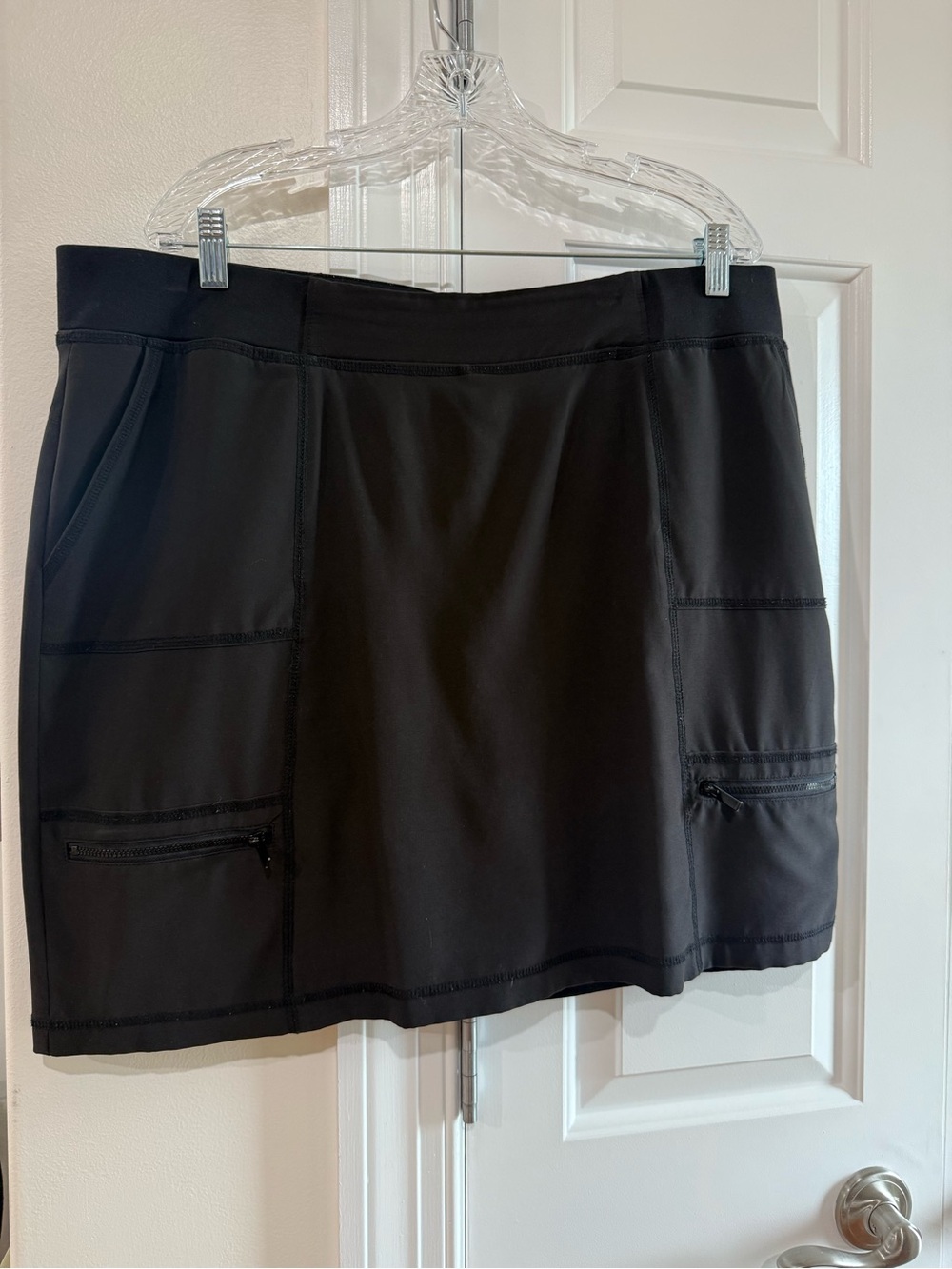 Chico's Black Performance Skort with Zipper Pockets